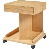 En.casa Bijzettafel op wielen Jokkmokk 56,5x43x43 cm bamboe