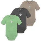 Normani Rompertje/body 'Tihoi' beige / groen / zwart