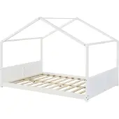 En.casa Kinderbed Simo huisbed 200x120 cm wit []
