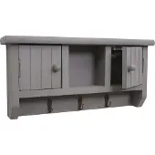 MCW Toetsenbord -A48, sleutelkast met deuren, massief hout MVG-gecertificeerd ~ grijs