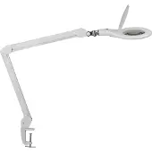 MAUL LED klemlamp MAULmakro, wit, hoogte 50 cm MAULmakro, wit / opaal, Werkkamer / Kantoor, Kunststof, Modern