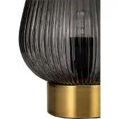 Pauleen Crystal Gloom - Tafellamp E27 max. 40W - Rookglas Messing