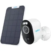 Reolink Argus B330 Outdoor Camera 2k+ Spotlight Battery Inc Solar Panel Slimme Binnen- / Buitencamera Wit