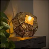 Meubelplaats Tafellamp punched hexagon - Antiek koper finish