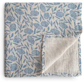 Mushie Swaddle Blue Flowers