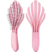 The Wet Brush Go green curl detangler pink