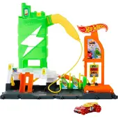 Hot Wheels City Electric Charging Station Car Transparant Kinderen