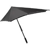 Senz Large Stick Stormparaplu black reflective