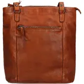 Bear design Cow Lavato Schoudertas cognac