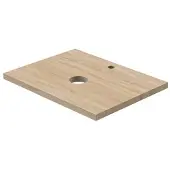 Tiger Wasblad s-line met uitsparingen 60 cm licht eik