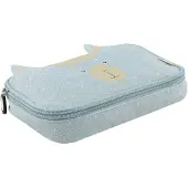Trixie Etui - Mr. Alpaca - Rechthoekige Pennenzak - Schoolspullen voor jongens en meisjes - Blauw
