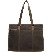 Hide & Stitches Hide en Stitches Laptoptas 15.6'' Idaho Donker Bruin