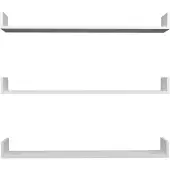 En.casa Wandplank set van 3 Höganäs 12x120x15 cm wit