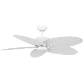 Beacon Lighting Plafondventilator Fijian II, wit, Ø 132 cm, stil II, wit / opaal, Woon-/ Eetkamer, Kunststof