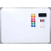 MCW Whiteboard -C84, magnetisch memobord prikbord, incl. accessoires ~ 60x45cm