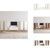 vidaXL Tv-kast - Tv-kasten - Tv-meubel - Hifi-meubel - Tv-meubelen 5 st massief grenenhout wit