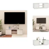 vidaXL Tv-meubel - Tv-meubels - Tv-kast - Tv-kasten - Tv-meubel 110x30x40 cm massief grenenhout wit