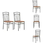 vidaXL Eetkamerstoelen, 2 stuks, bruin, MDF - Eetkamerstoelen