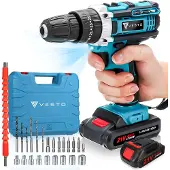 Vesto PowerDrive Accuboormachine - Accu Schroefboormachine - Boormachine – Schroevendraaier - Accuboortol - Incl. 2 Accu's