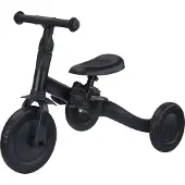 Topmark 4 in1 Driewieler - Loopfiets - Balance Bike - Kaya - Zwart-Bruin -2025
