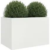 vidaXL Plantenbak 62x40x39 cm staal wit
