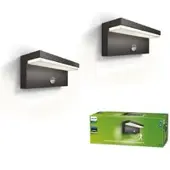Philips Wandlamp buiten met bewegingssensor Bustan IR, zwart, Aluminium, Modern