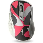 Rapoo draadloze stille multi-mode muis "M500", camouflage/rood Instelbare sensor met 1.600 DPI