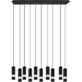 Eglo 39707 Bernabeta Hanglamp Staal Zwart/Kunstof Transparant - 10 x GU10 4,6W