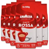 Lavazza Qualità Rosso Koffiebonen - Koffie Blend van Robusta en Arabica Bonen - Intensiteit 5/10 - 6 x 500 gram