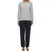 Schiesser Pyjama 'Organic Cotton' grijs
