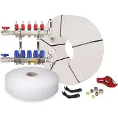 Vloerverwarming-Direct 8 Groeps Set Open LT-verdeler (8 groeps)