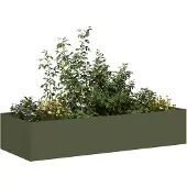 vidaXL Plantenbak 200x80x40 cm staal olijfgroen