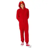 Opposuits onesie Elmo rood Jongens Polyester Capuchon All over print - maat 98/104