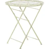 Beliani BIVIO - Tuintafel - Groen - 70 x 70 cm - IJzer