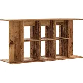 vidaXL Aquariumstandaard 120x40x60 cm bewerkt hout oud houtkleurig
