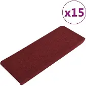 vidaXL Trapmatten zelfklevend 15 st 65x24,5x3,5 cm rood