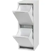 En.casa Afvalscheidingskast Sollentuna met 2 vakken wit 93x33x25 cm []