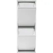 En.casa Afvalscheidingskast 'Sollentuna' met 2 draaiklepdeurtjes, metalen constructie, 2 x 14 liter emmers, wit