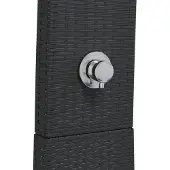 vidaXL Buitendouche 55x60x224 cm poly rattan en acaciahout zwart