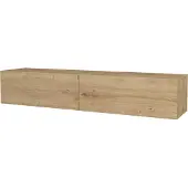 En.casa [] Tv-meubel Toivakka zwevend 135x31x25 cm eiken