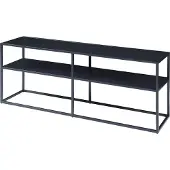 En.casa TV meubel Solund staal 120x30x46 cm zwart []