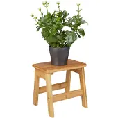 Relaxdays Bamboe kruk - opstapkruk - opstapje - houten krukje - voetenbank