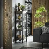 AnLi Style AnLi-Style Wandrek Teca 120cm hoog hoekprofiel (Naturel, 46x120x35cm)