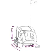 vidaXL Hondenfietstrailer oxford stof en ijzer zwart