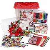 Creativ Company Hobbybox rood met creatieve materialen
