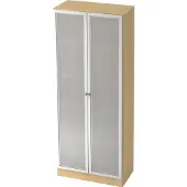 Hjh OFFICE PRO SIGNA K 6100G SG - Esdoorn/Zilver Hoogte van de map | 5 OH met knop Kast met matglazen deuren
