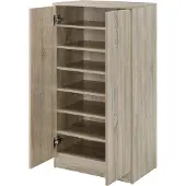 En.casa Schoenenkast Ster voor 14 paar schoenen 108x55x35 eiken