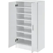 En.casa Schoenenkast Ster voor 14 paar schoenen 108x55x35 cm wit