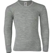 Engel - Kinder Unterhemd L/S - Merino-ondergoed 176, grijs
