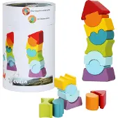 Cubika Stapeltoer van 18 cm, bestaande uit 8 delen, met magneten